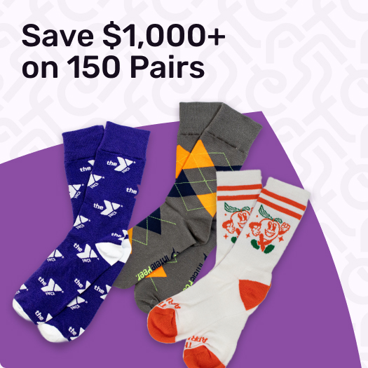 3 pairs of custom socks on sale